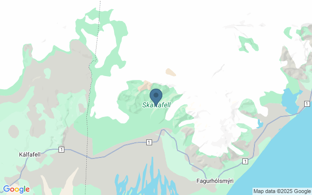 Kaart met locatie Skaftafell National Park